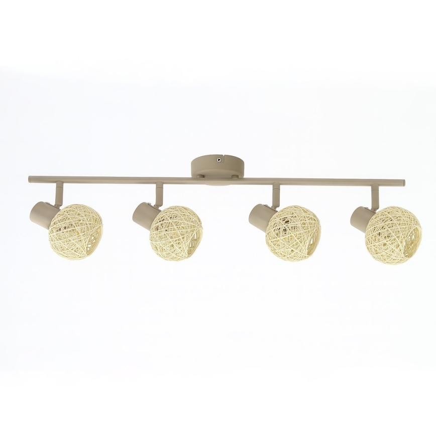 Lámpara de focos DEX 4xE14/10W/230V beige/crema