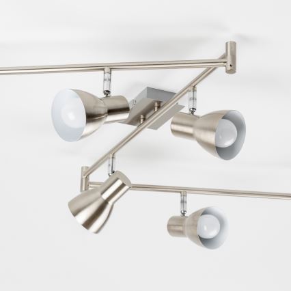 Lámpara de focos LED 6xE14/5W/230V, cromo mate