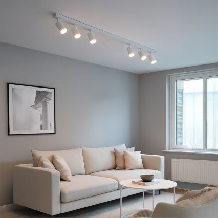 Lámpara de focos PIPE 6xGU10/10W/230V, blanco