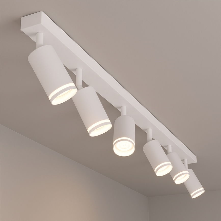 Lámpara de focos PIPE 6xGU10/10W/230V, blanco