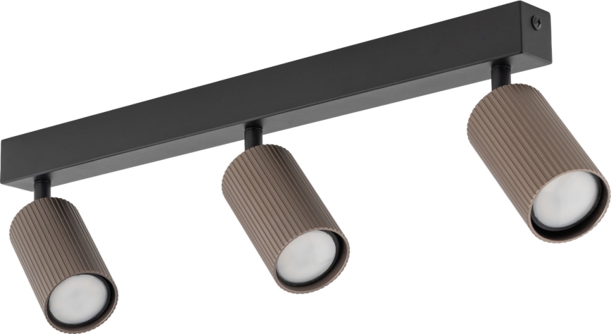Lámpara de focos TUNE 3xGU10/10W/230V negra/marrón