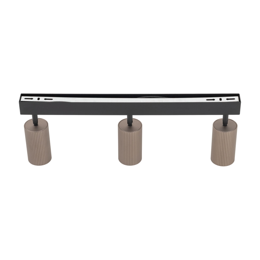 Lámpara de focos TUNE 3xGU10/10W/230V negra/marrón