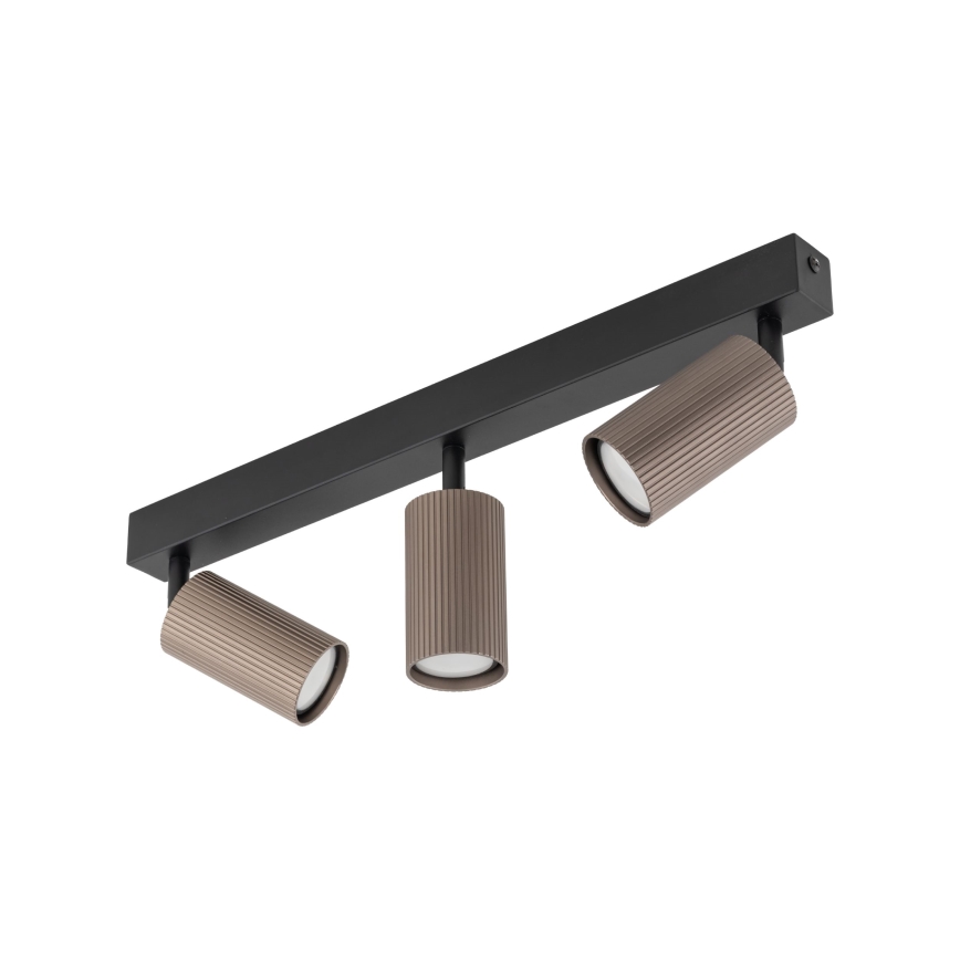 Lámpara de focos TUNE 3xGU10/10W/230V negra/marrón