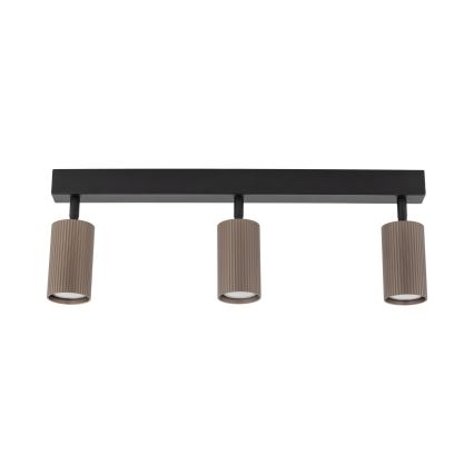 Lámpara de focos TUNE 3xGU10/10W/230V negra/marrón
