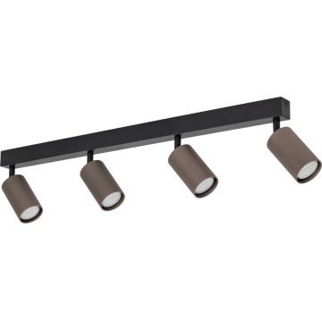 Lámpara de focos TUNE 4xGU10/10W/230V negro/marrón