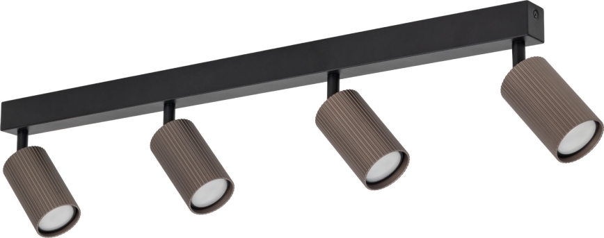 Lámpara de focos TUNE 4xGU10/10W/230V negro/marrón