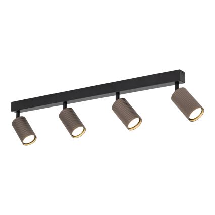 Lámpara de focos TUNE 4xGU10/10W/230V negro/marrón