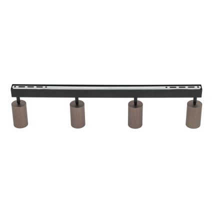 Lámpara de focos TUNE 4xGU10/10W/230V negro/marrón