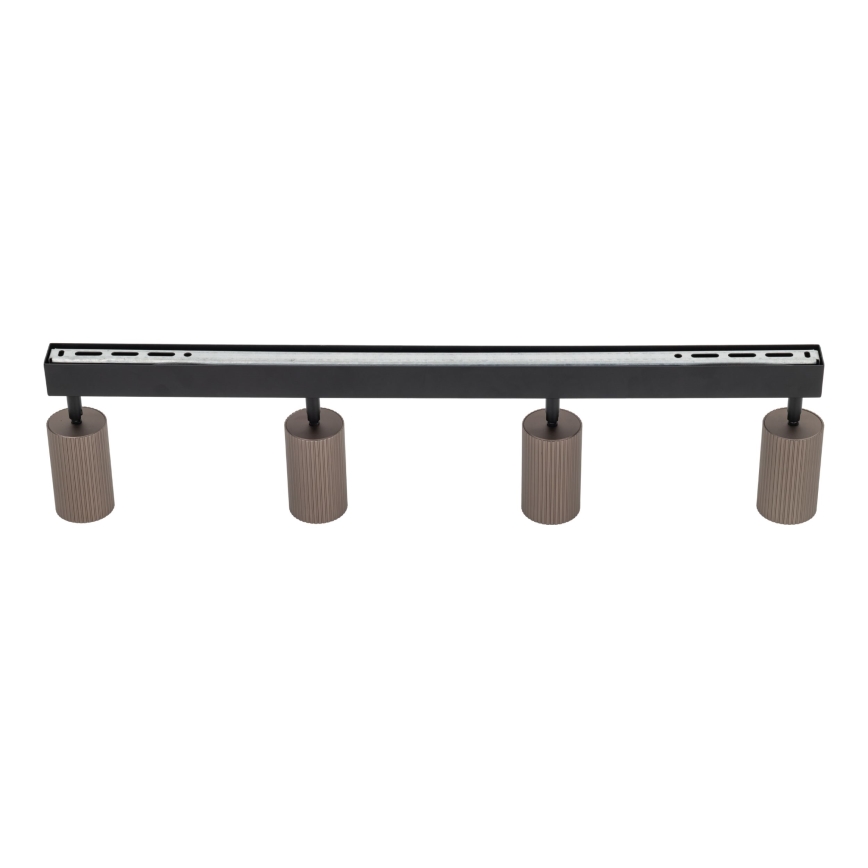 Lámpara de focos TUNE 4xGU10/10W/230V negro/marrón