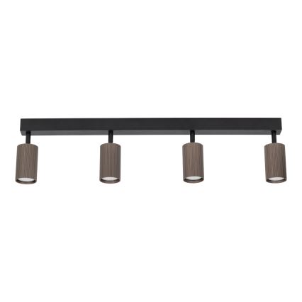 Lámpara de focos TUNE 4xGU10/10W/230V negro/marrón