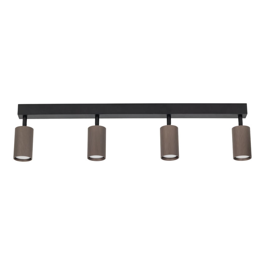 Lámpara de focos TUNE 4xGU10/10W/230V negro/marrón