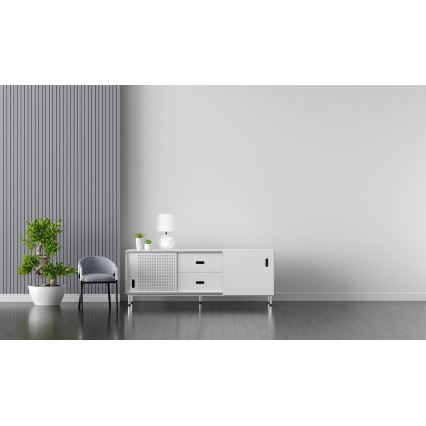 Lámpara de mesa 1xE27/25W/230V blanco