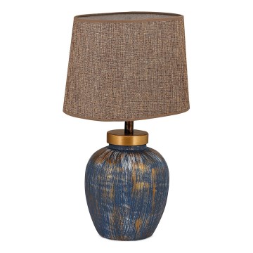 Lámpara de mesa 1xE27/40W/230V azul/beige