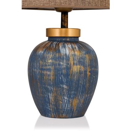 Lámpara de mesa 1xE27/40W/230V azul/beige