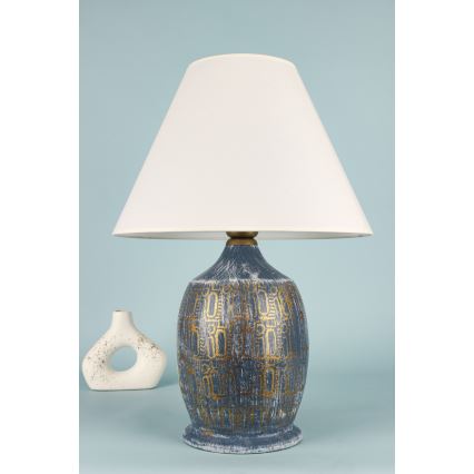 Lámpara de mesa 1xE27/40W/230V azul/dorado