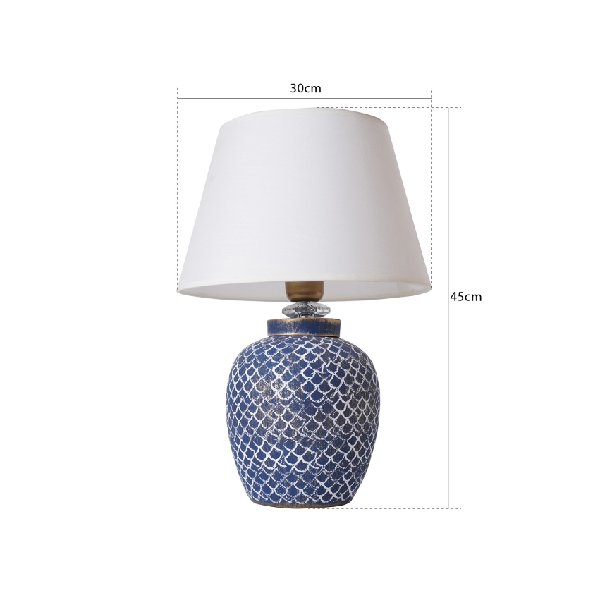 Lámpara de mesa 1xE27/40W/230V azul