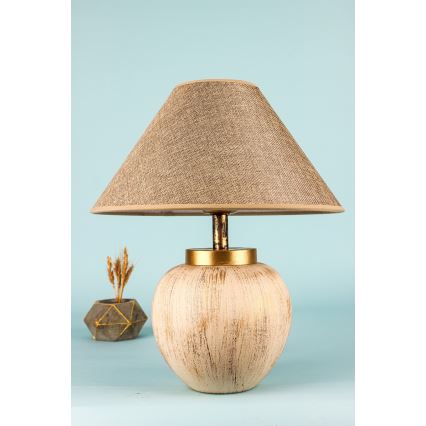 Lámpara de mesa 1xE27/40W/230V beige