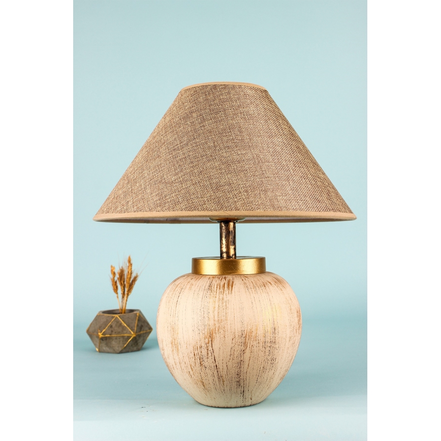 Lámpara de mesa 1xE27/40W/230V beige