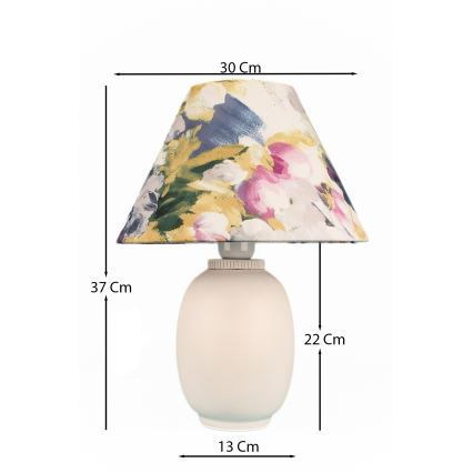 Lámpara de mesa 1xE27/40W/230V blanco/colorido