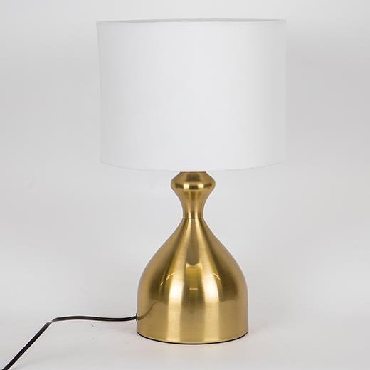 Lámpara de mesa 1xE27/40W/230V blanco/dorado