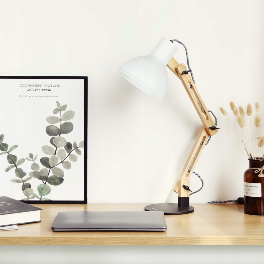 Lámpara de mesa 1xE27/40W/230V blanco/negro