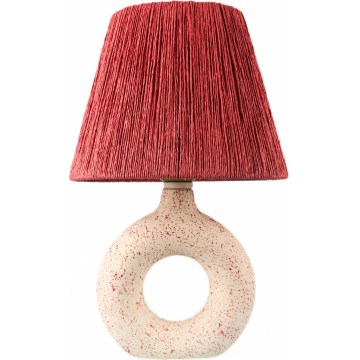 Lámpara de mesa 1xE27/40W/230V blanco/rojo