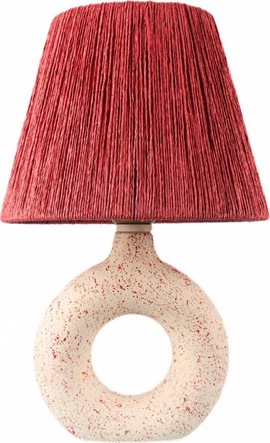 Lámpara de mesa 1xE27/40W/230V blanco/rojo
