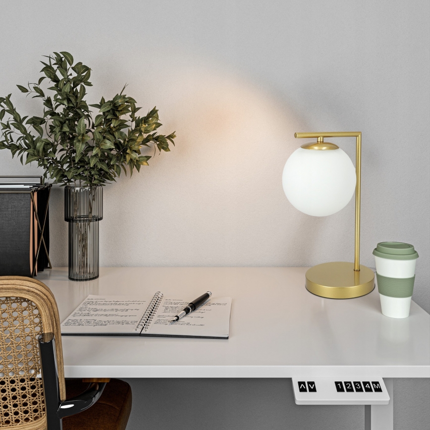 Lámpara de mesa 1xE27/40W/230V dorada/blanca