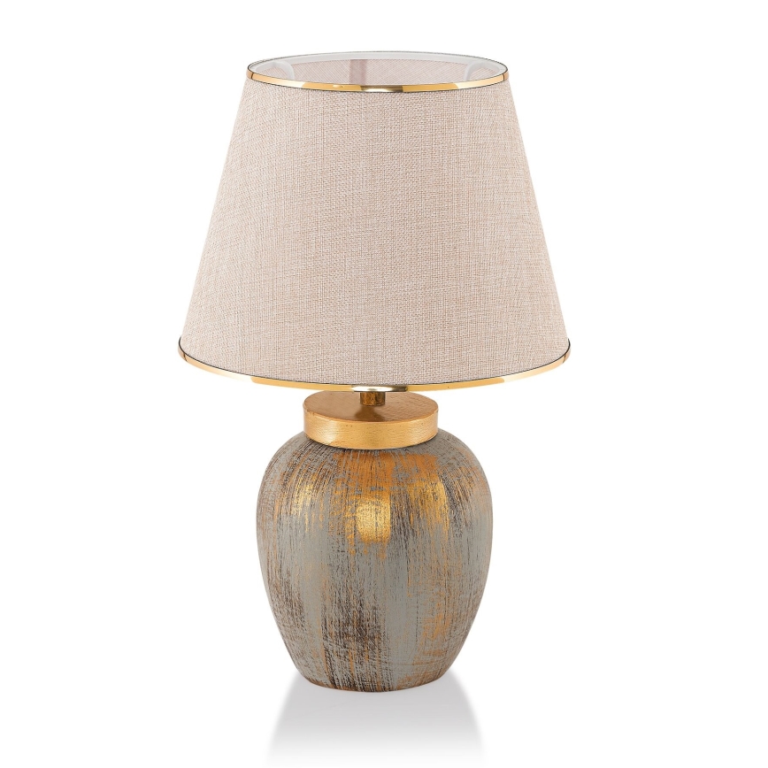 Lámpara de mesa 1xE27/40W/230V dorado/beige
