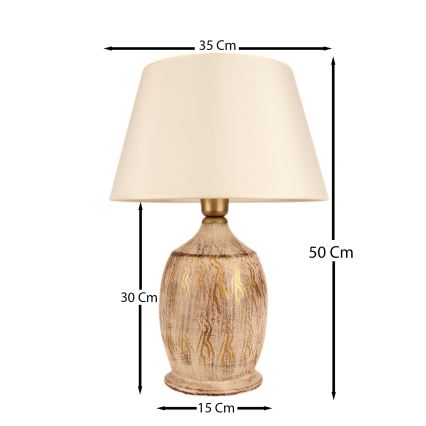 Lámpara de mesa 1xE27/40W/230V dorado