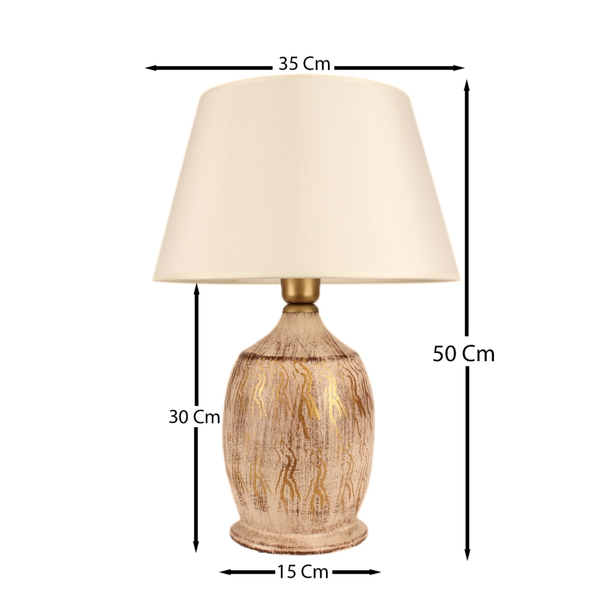 Lámpara de mesa 1xE27/40W/230V dorado