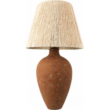 Lámpara de mesa 1xE27/40W/230V marrón/color crema