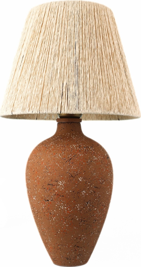 Lámpara de mesa 1xE27/40W/230V marrón/color crema
