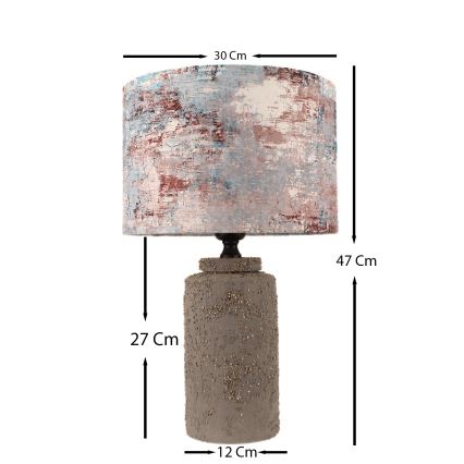 Lámpara de mesa 1xE27/40W/230V marrón/colorido