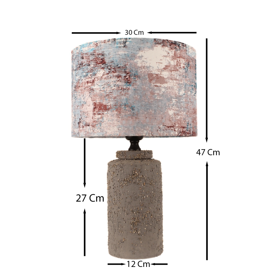 Lámpara de mesa 1xE27/40W/230V marrón/colorido