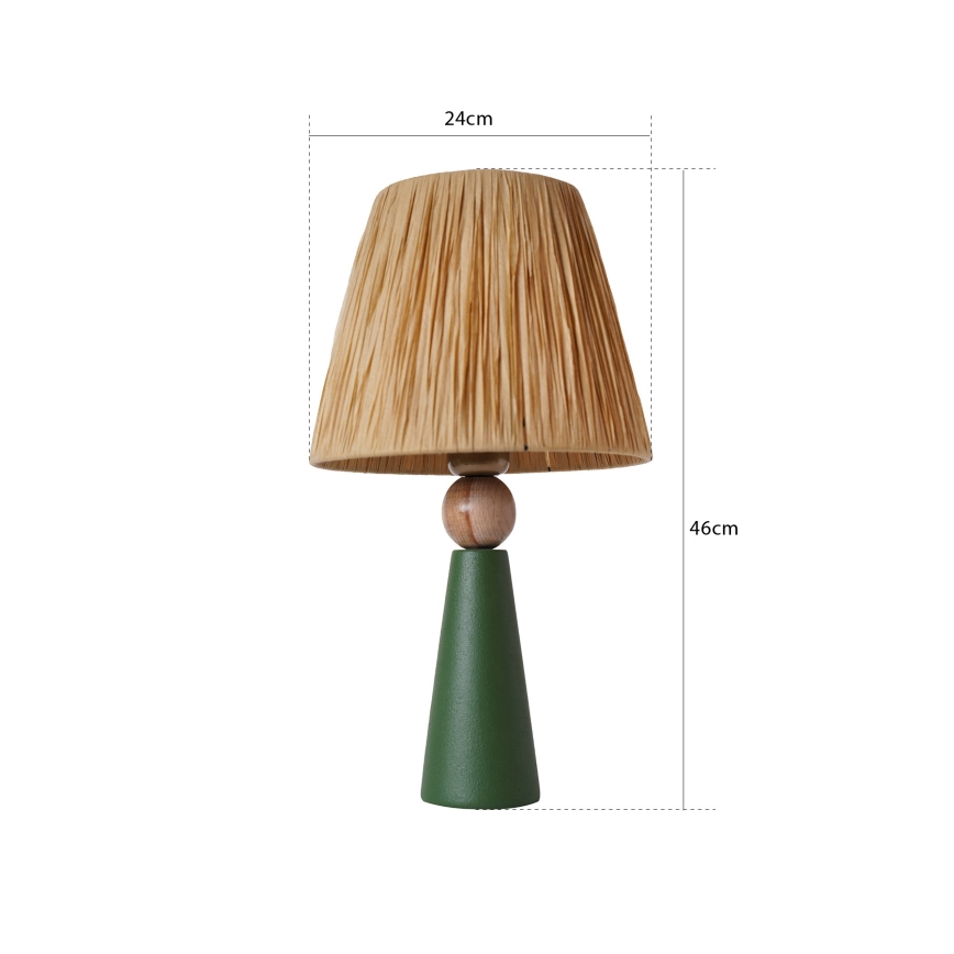 Lámpara de mesa 1xE27/40W/230V marrón/verde