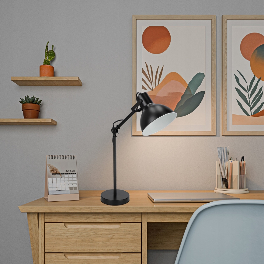 Lámpara de mesa 1xE27/40W/230V negra