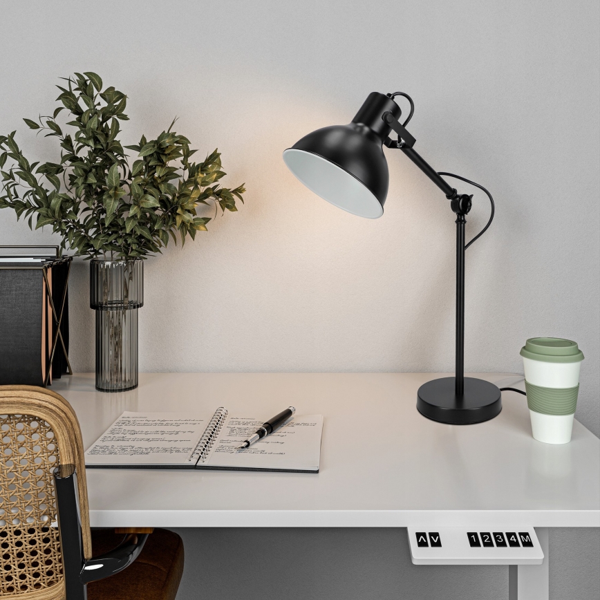 Lámpara de mesa 1xE27/40W/230V negra