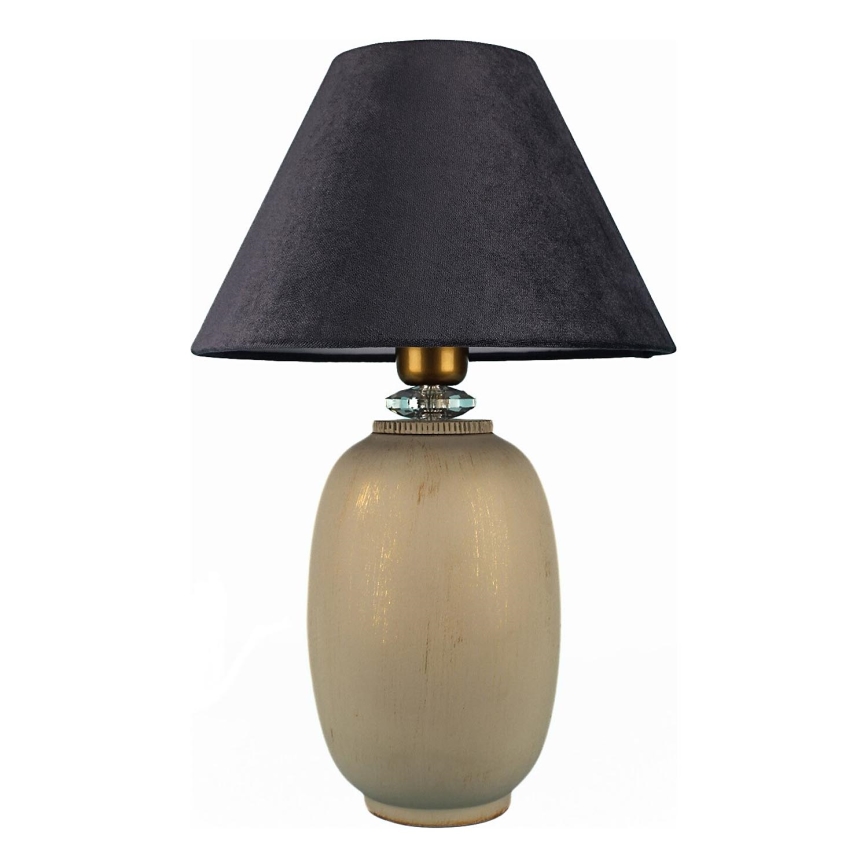 Lámpara de mesa 1xE27/40W/230V negro/beige