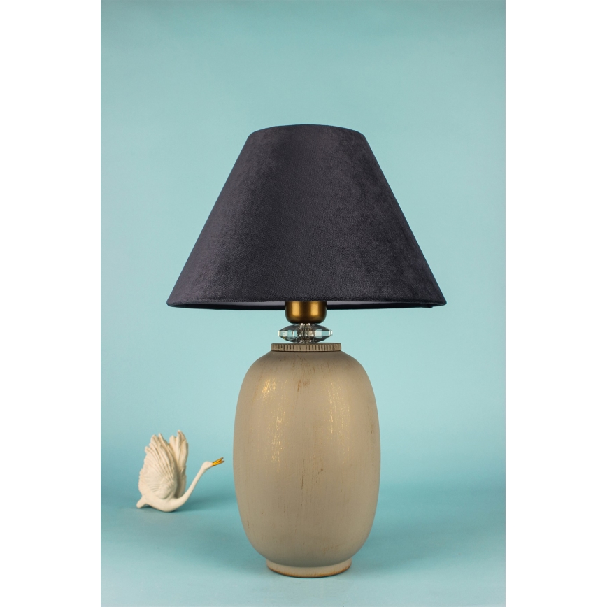 Lámpara de mesa 1xE27/40W/230V negro/beige