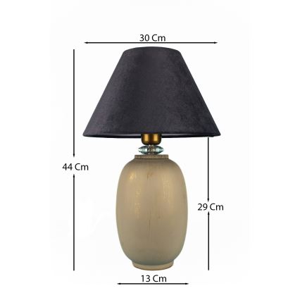 Lámpara de mesa 1xE27/40W/230V negro/beige