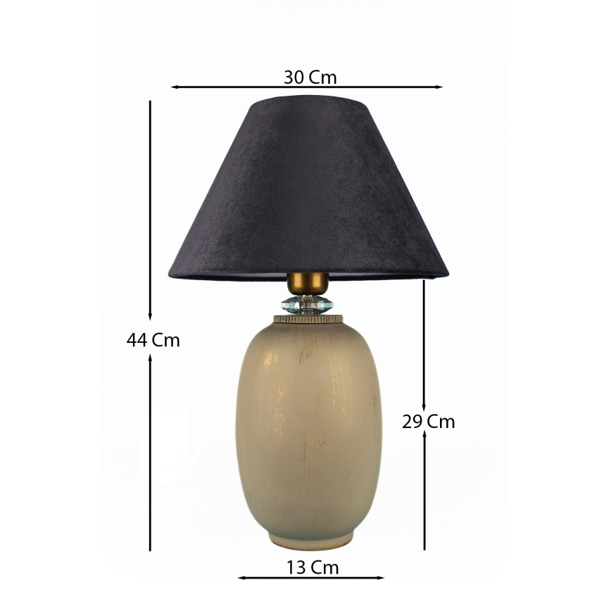 Lámpara de mesa 1xE27/40W/230V negro/beige