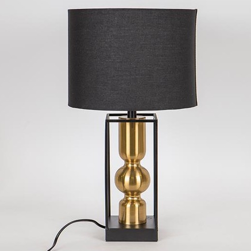 Lámpara de mesa 1xE27/40W/230V negro/dorado