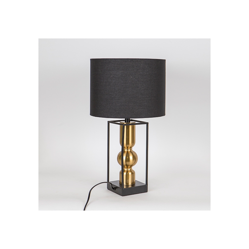 Lámpara de mesa 1xE27/40W/230V negro/dorado