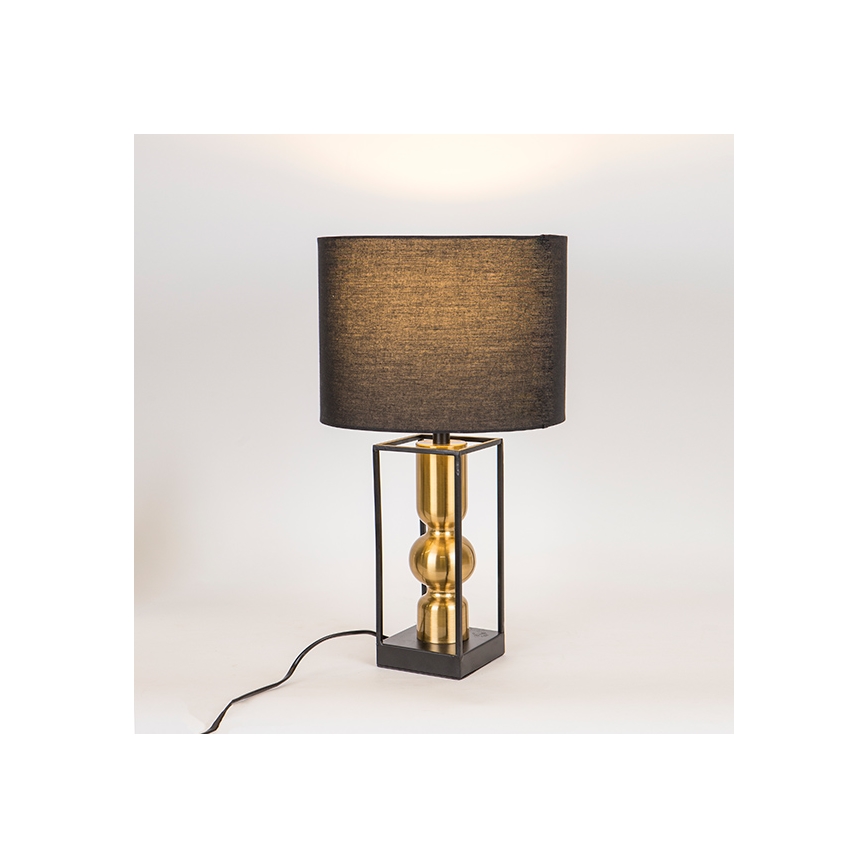 Lámpara de mesa 1xE27/40W/230V negro/dorado