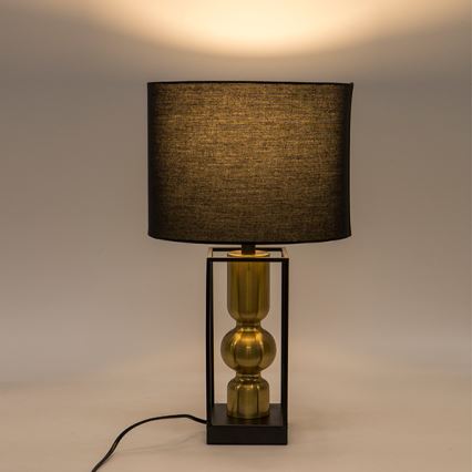 Lámpara de mesa 1xE27/40W/230V negro/dorado
