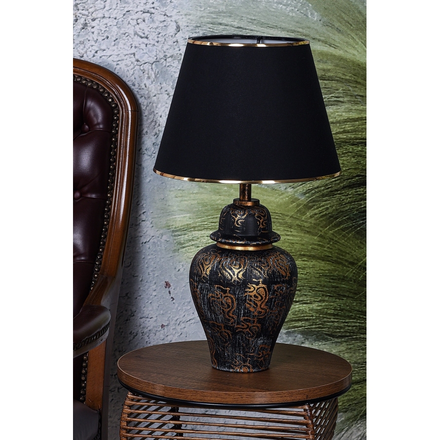 Lámpara de mesa 1xE27/40W/230V negro