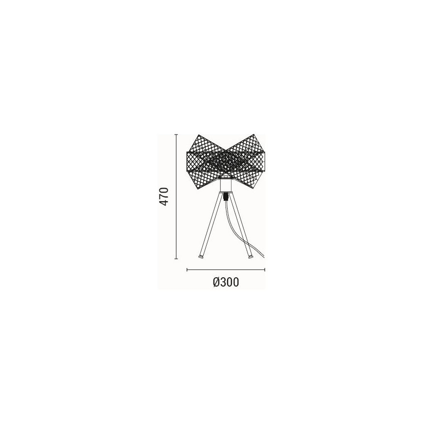 Lámpara de mesa 1xE27/40W/230V negro