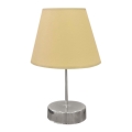 Lámpara de mesa 1xE27/60W/230V beige/cromo brillante