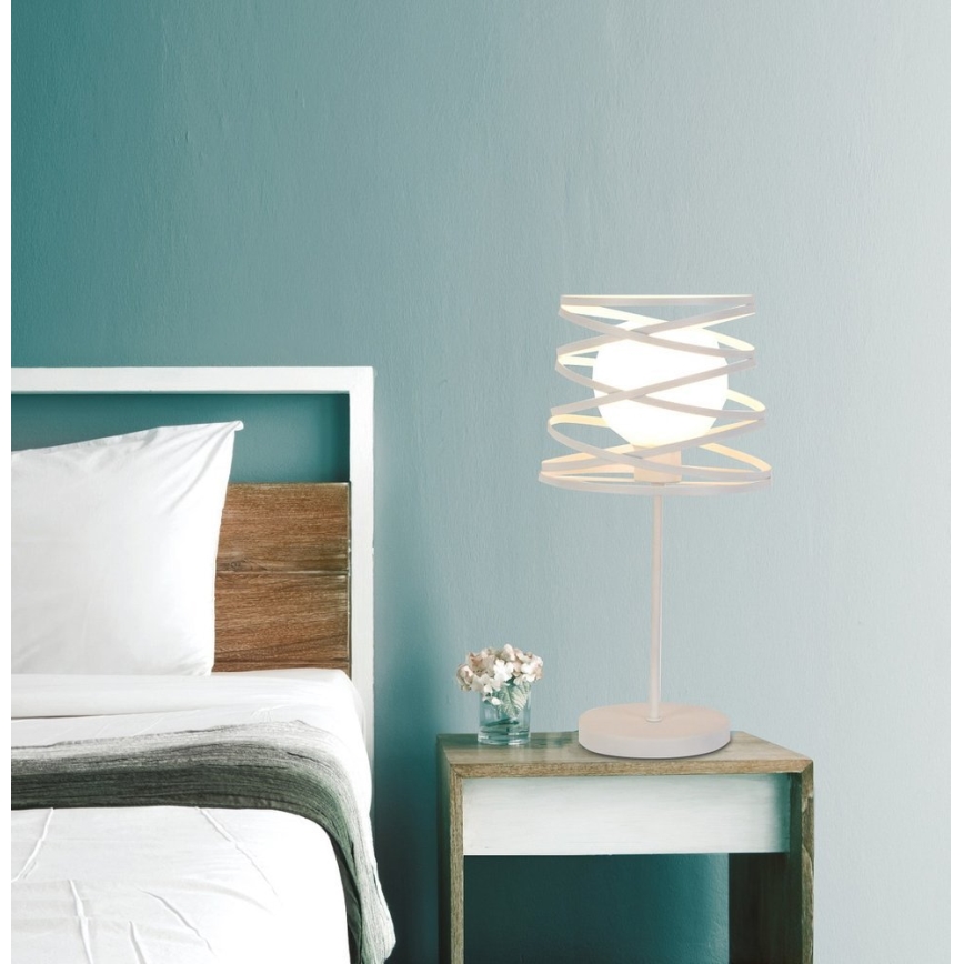 Lámpara de mesa AKITA 1xE14/40W/230V blanco